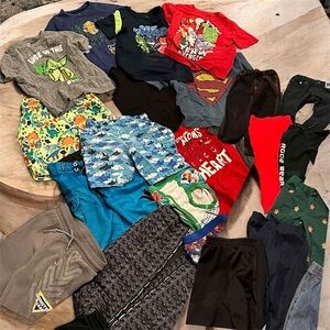 24pc bundle lot 4T - 10pants 1vest 2underwear 3swim trunks 8shirts no stains
